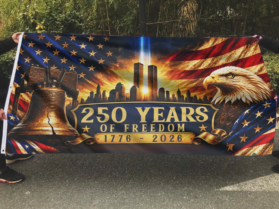 Bell and Eagle 250 Years of Freedom Flag