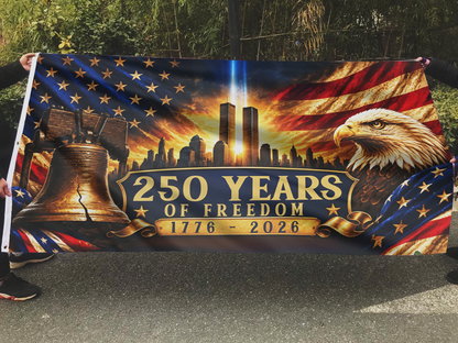 Bell and Eagle 250 Years of Freedom Flag