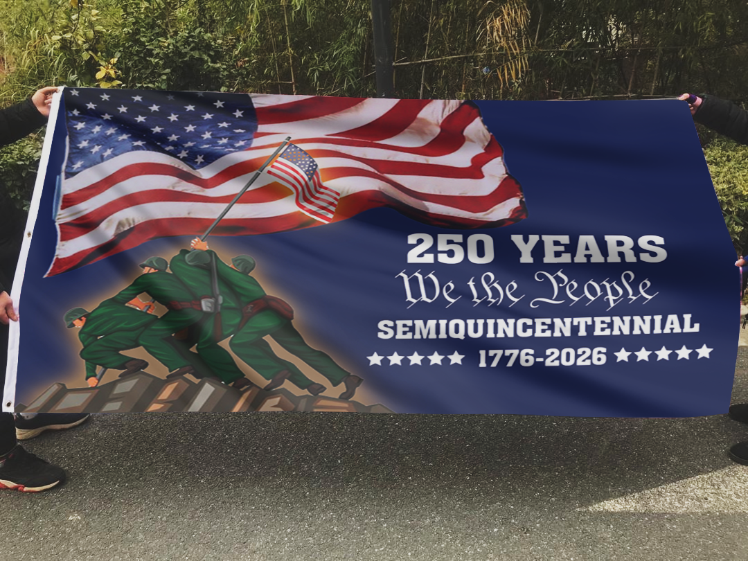 American 250 Years Semiquincentennial - We The People 1776-2026 Flag