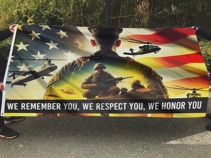 We Remember You, We Respect You Flag