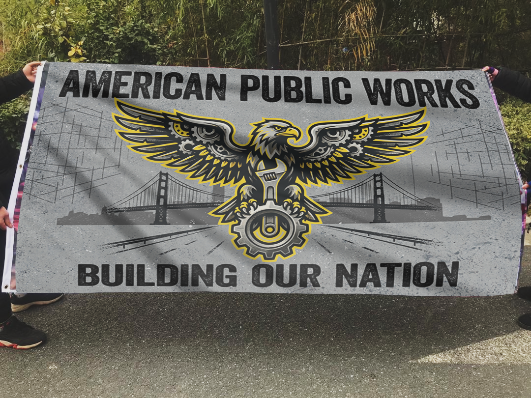 American Public Works Building Our Nation Flag