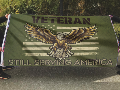 Veteran Still Serving America Flag