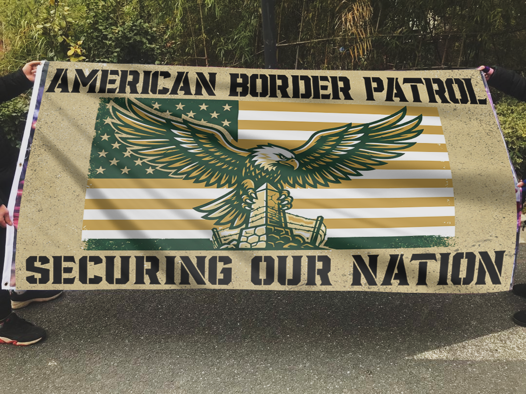 American Border Patrol Eagle Flag