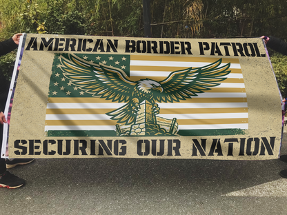 American Border Patrol Eagle Flag