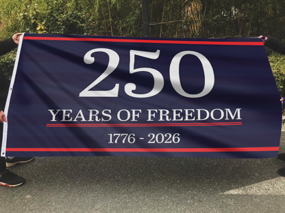 250 Years Of Freedom Blue Flag