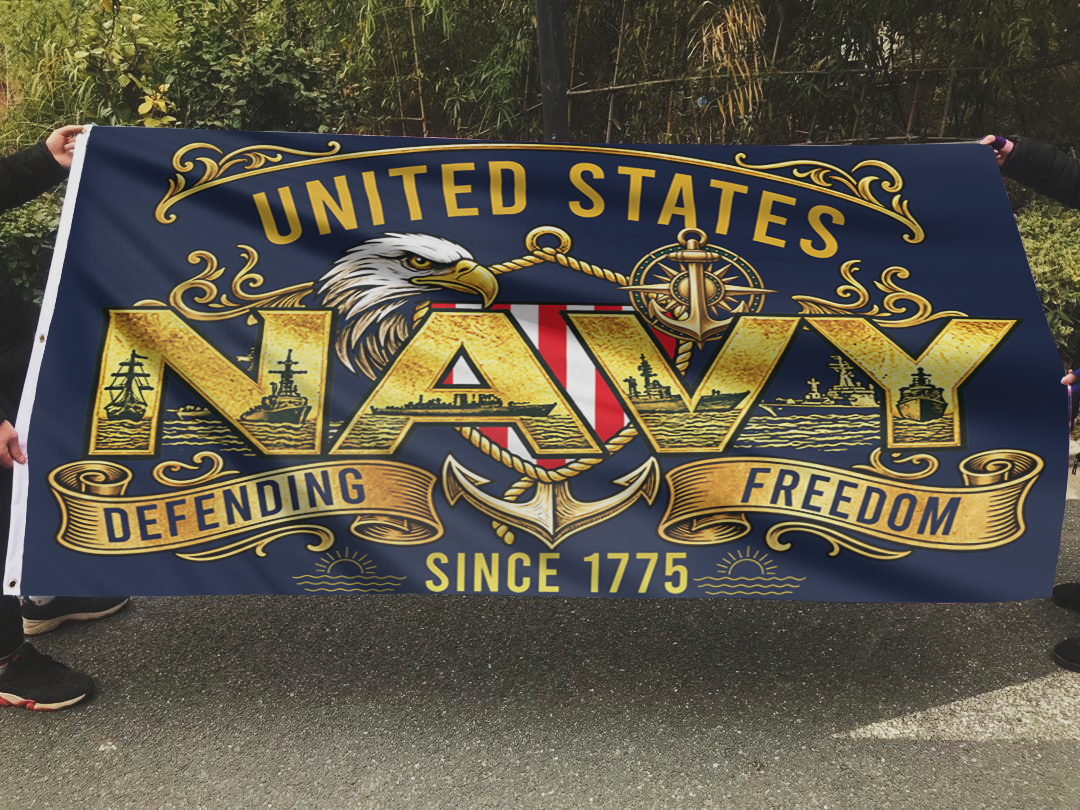 United States Navy Defending Freedom Flag