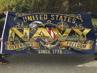 United States Navy Defending Freedom Flag