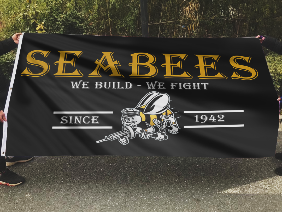 SEABEES We Build We Fight Since 1942 Flag