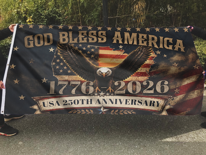 God Bless America 1776-2026 Flag