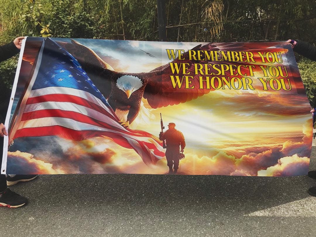 We Remember You Eagle Flag