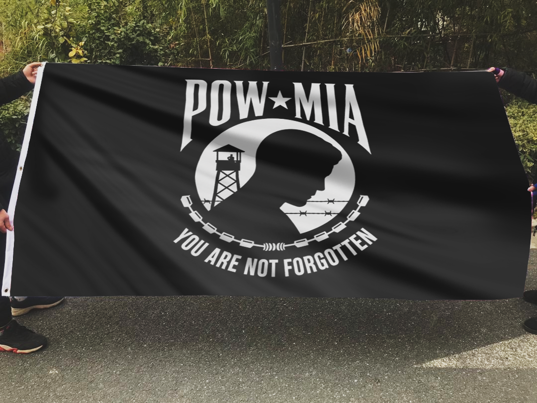 POW MIA Black Flag