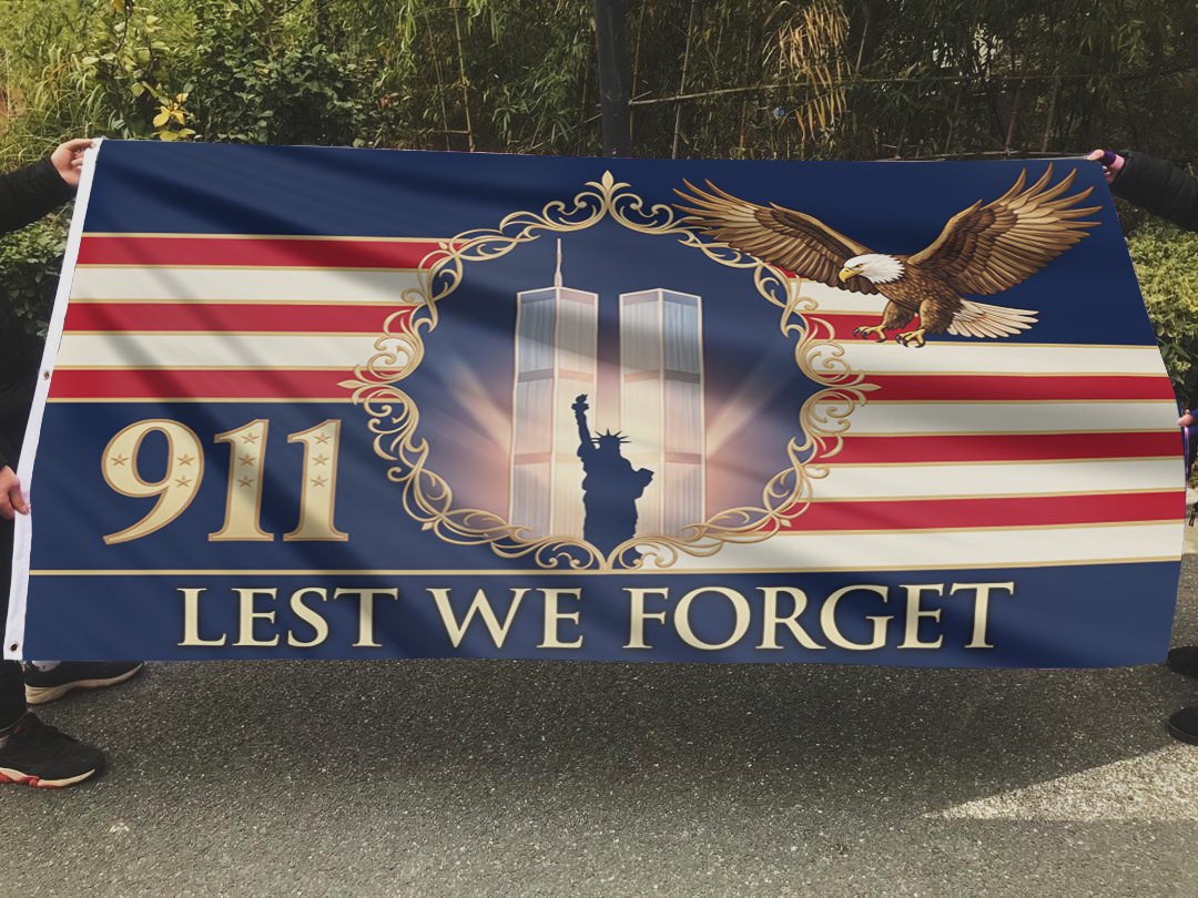 911 Lest We Forget Flag