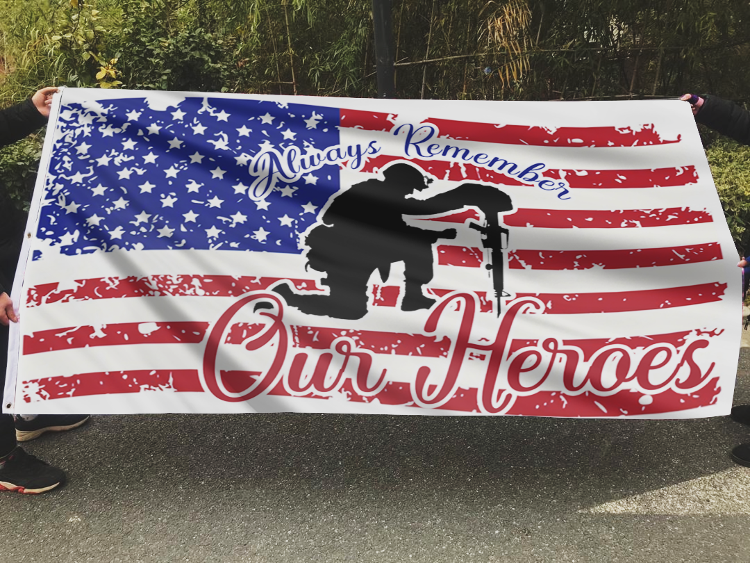 Always Remember Our Heroes American Flag