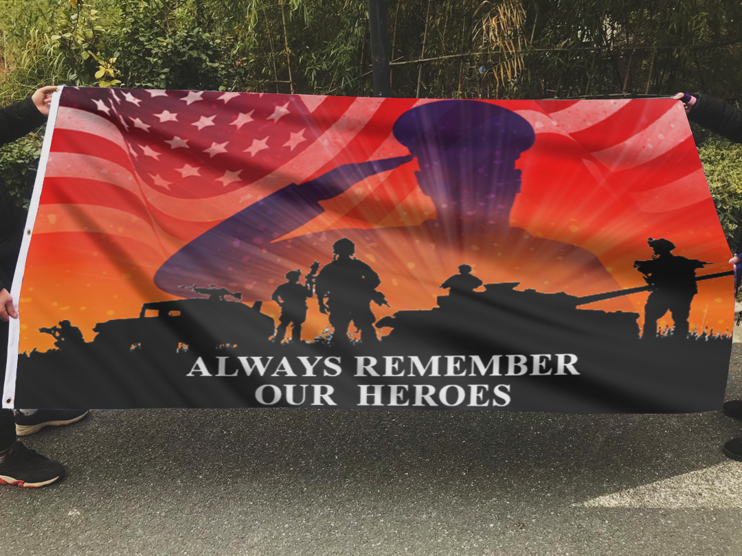 Always Remember Our Heroes Salute Flag