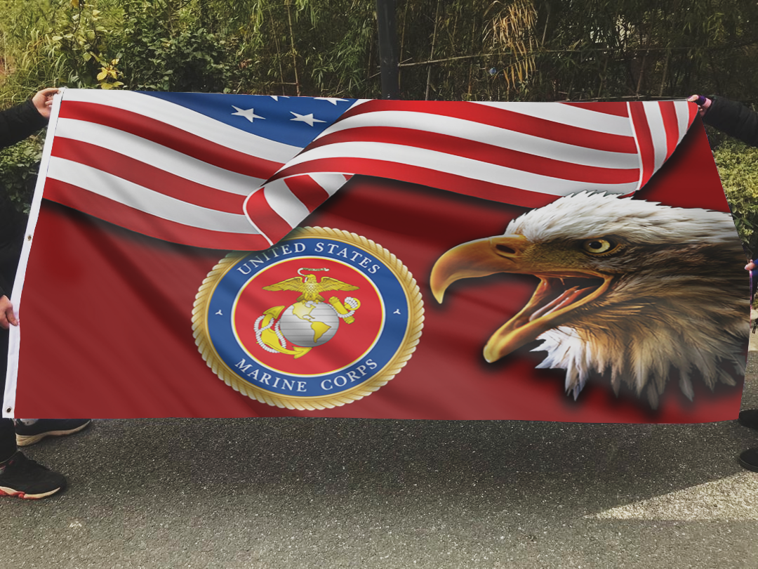 Patriotic USMC Eagle Flag