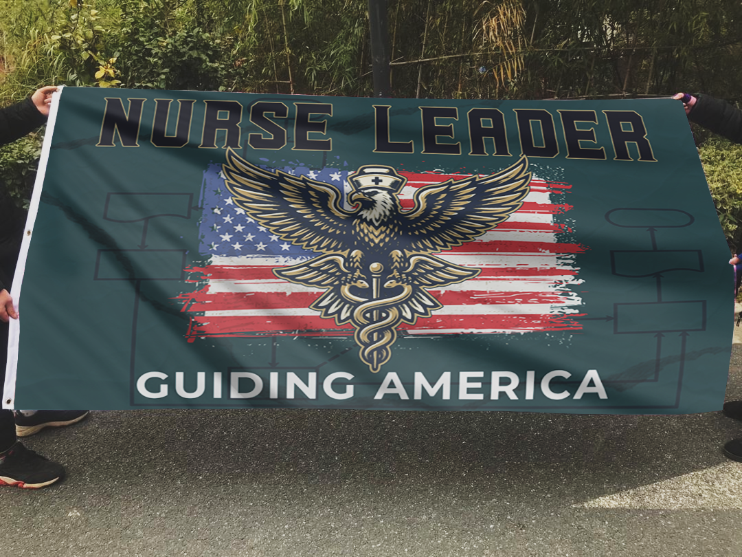 Nurse Leader Guiding America Flag