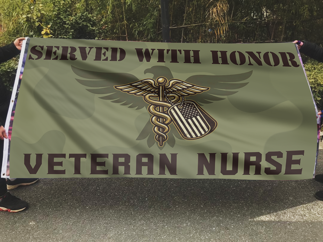 Served with Honor Veteran Nurse Flag