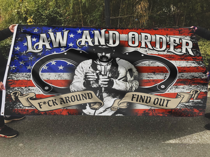 Law and Order FAFO Tactical USA Flag