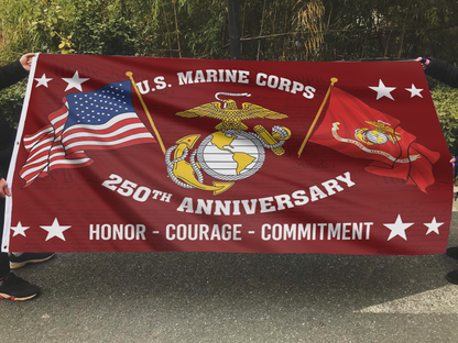 United States Marine Corps 250th Anniversary Flag