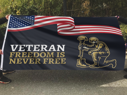 Veteran Freedom Is Never Free Flag