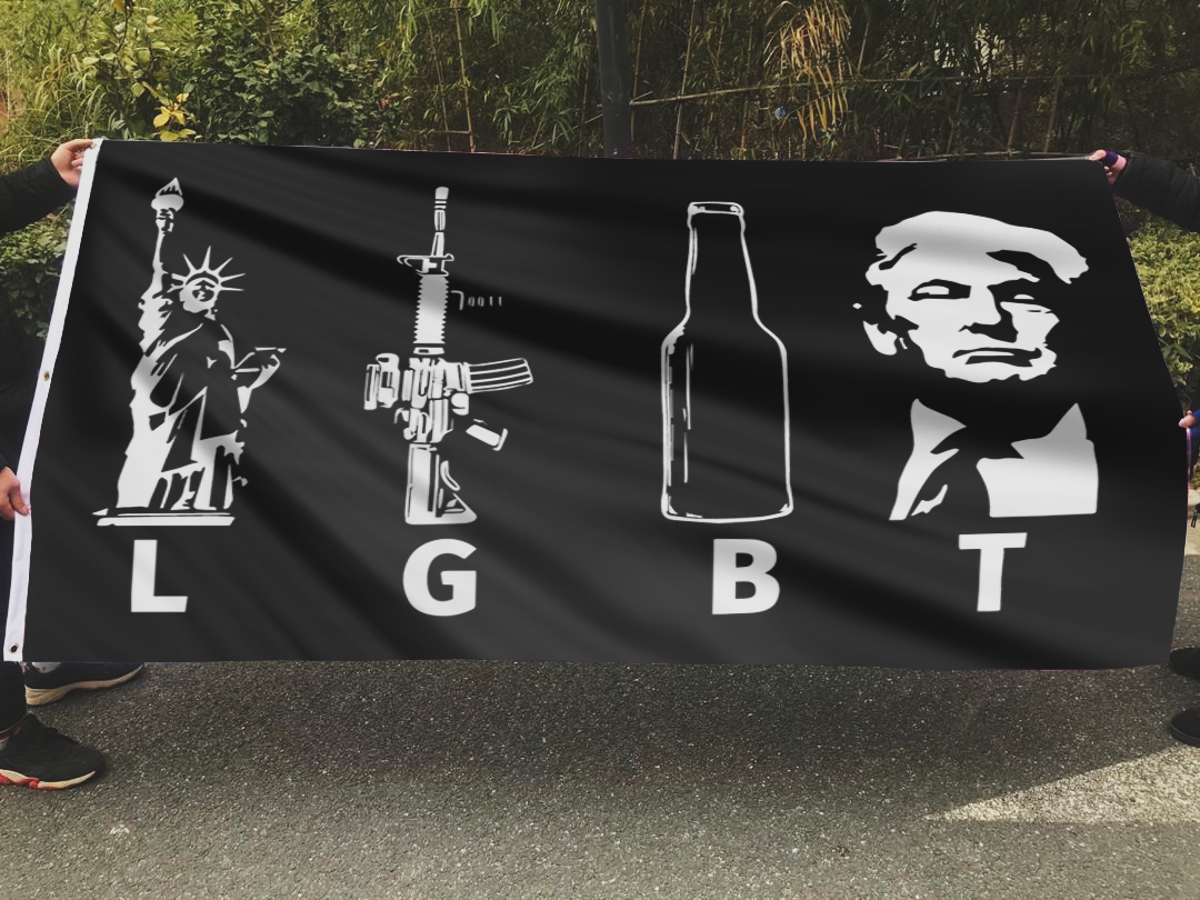 LGBT Trump Black Flag