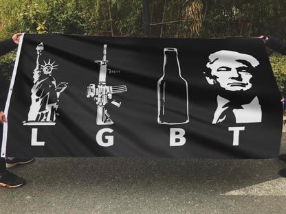 LGBT Trump Black Flag