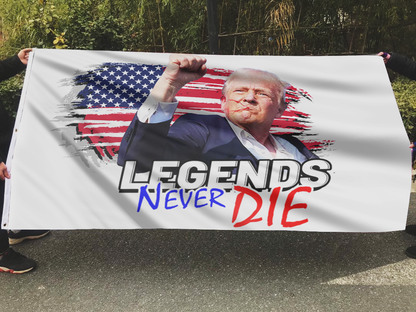 Legends Never Die Trump USA Flag