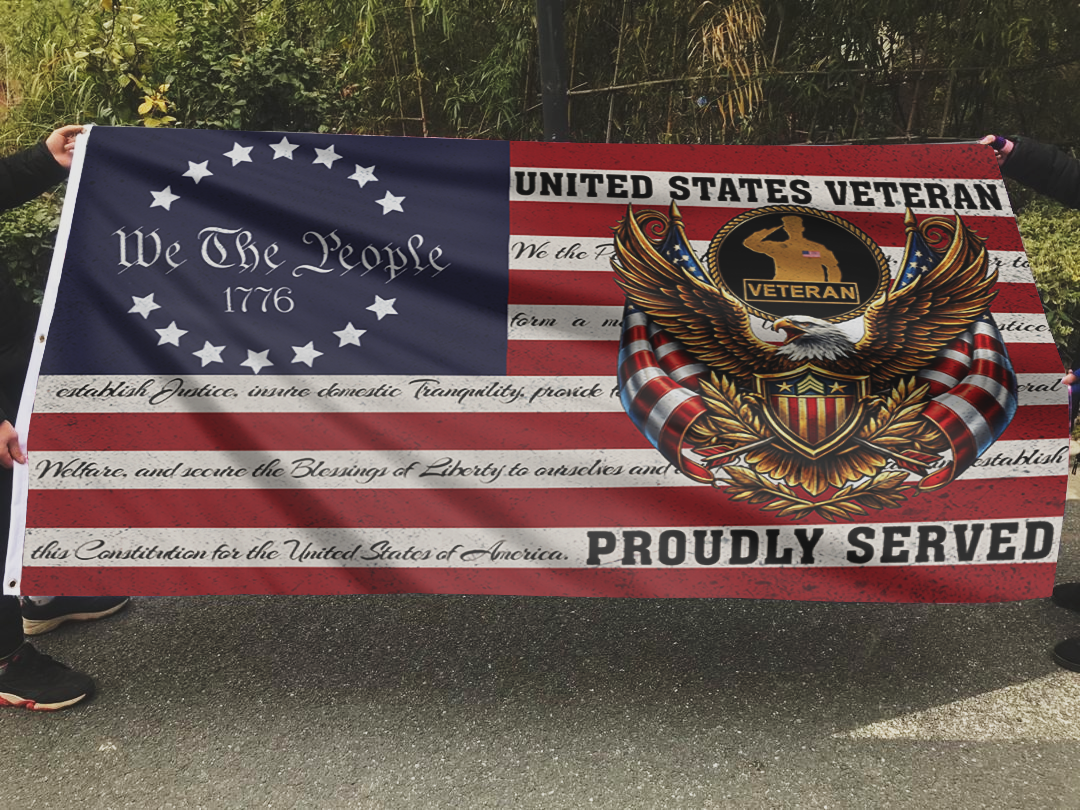 We The People United States Veteran Flag