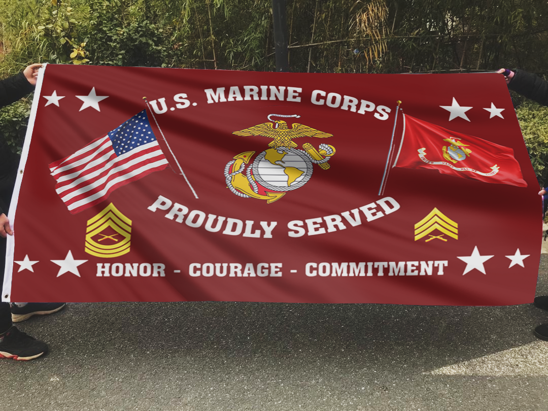 United States Marine Corps - Master Sergeant - Sergeant Flag