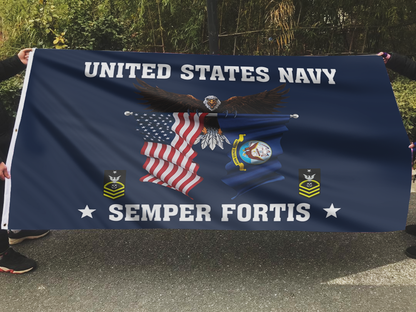 United States Navy Eagle Semper Fortis - Senior Chief Petty Officer Flag