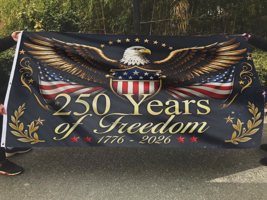 250 Years of Freedom Eagle Black Flag