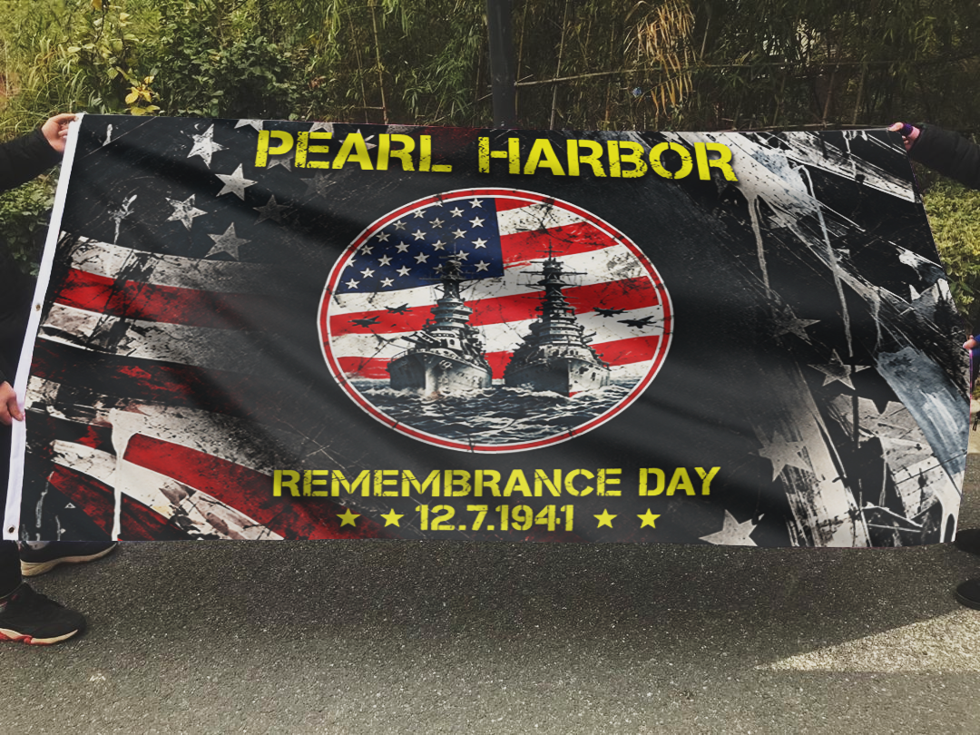 Pearl Harbor - Remembrance Day USA Flag