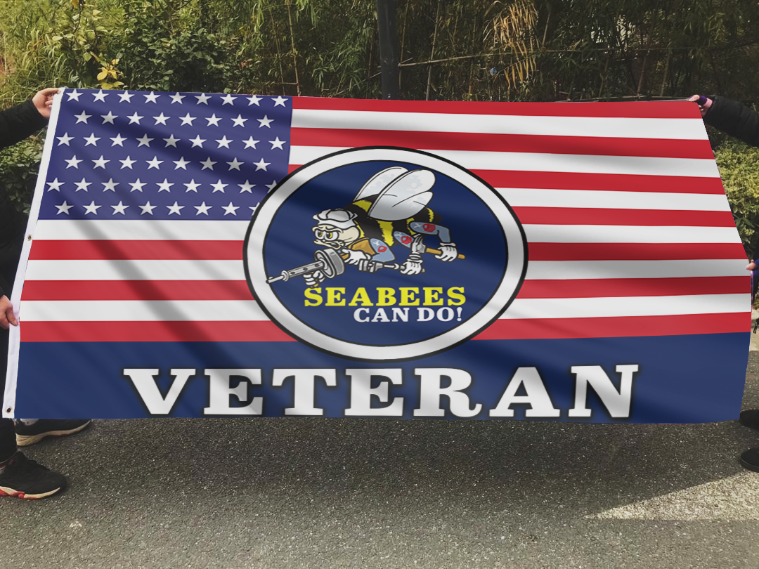 Seabees Can Do Veteran Flag