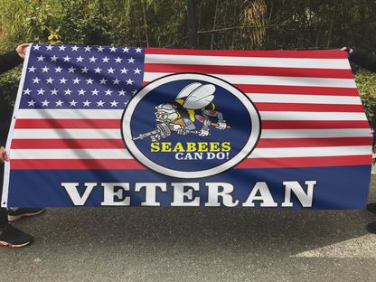 Seabees Can Do Veteran Flag