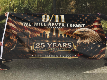 9/11 25 Years of Remembrance Eagle Flag