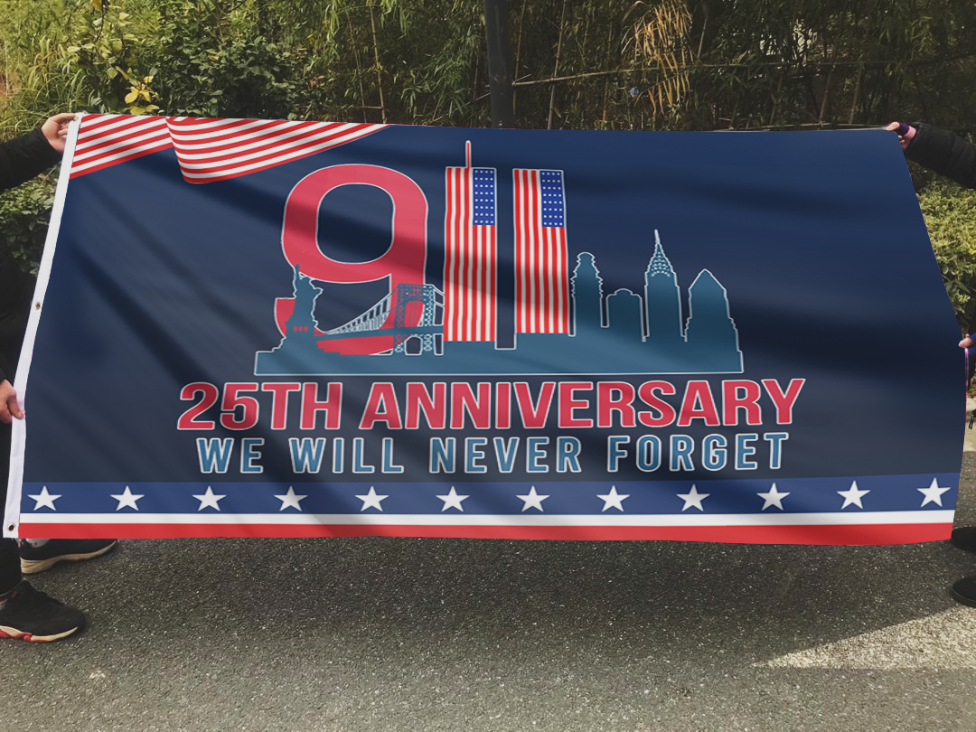911 We Will Never Forget Flag