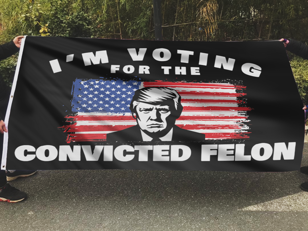 I'm Voting For The Convicted Felon USA Flag