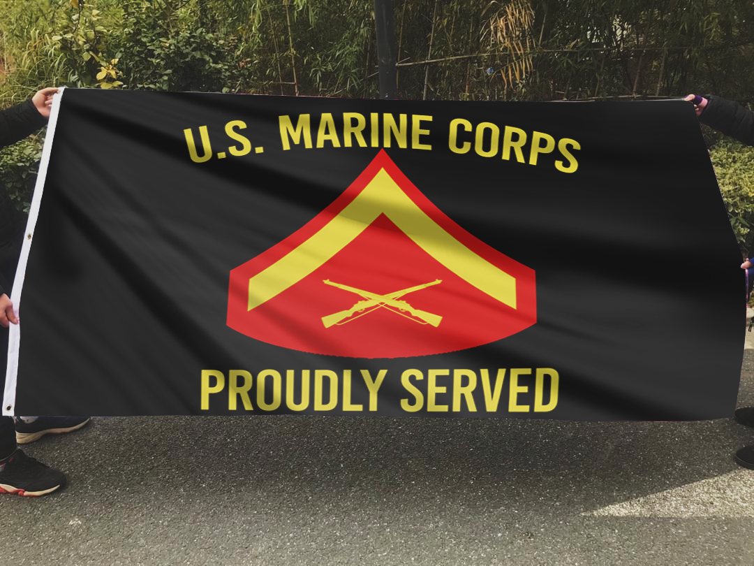 U.S. Marine Corps Proudly Served - Lance Corporal Flag