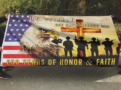 U.S. Veteran One Nation Under God Flag