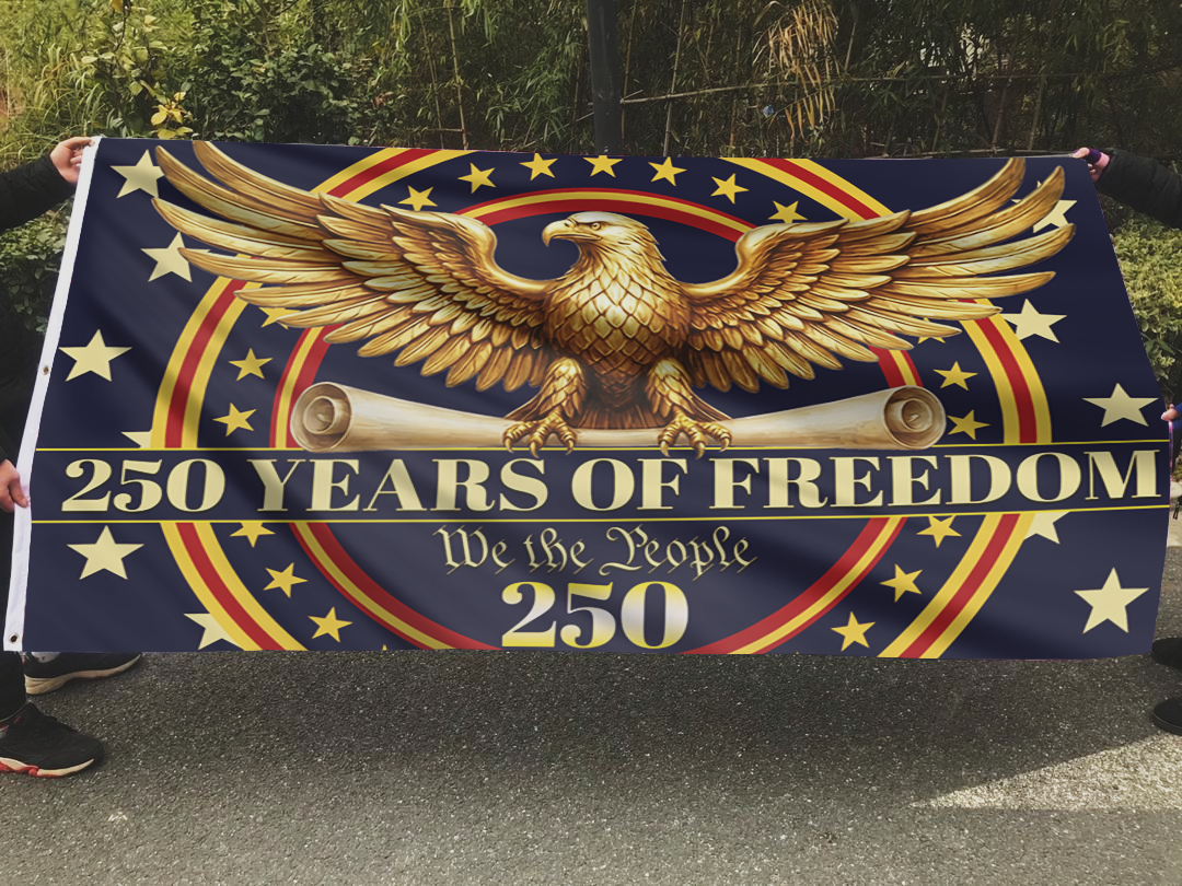 250 Years of Freedom Gold Flag