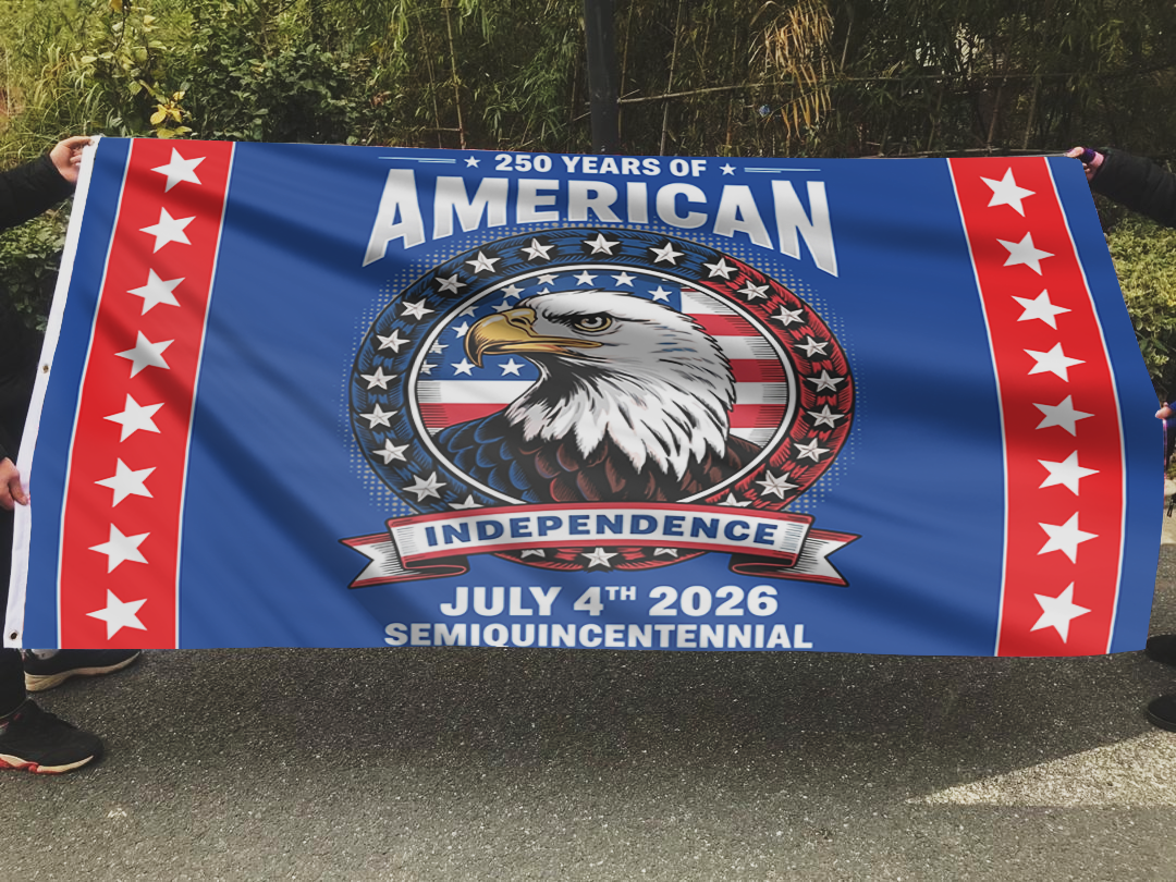 250 Years of American Independence Eagle Flag