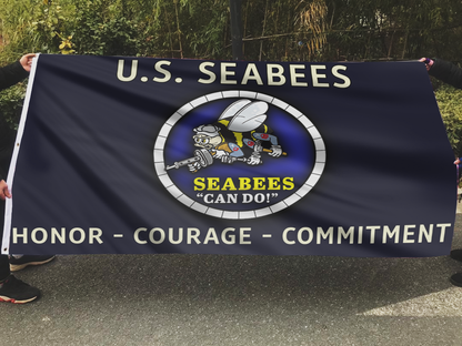 U.S. Seabees - Honor Courage Commitment Flag