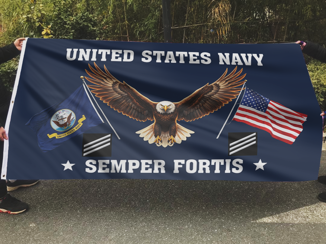 US Navy Eagle Semper Fortis - Seaman Flag