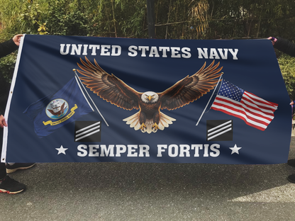 US Navy Eagle Semper Fortis - Seaman Flag
