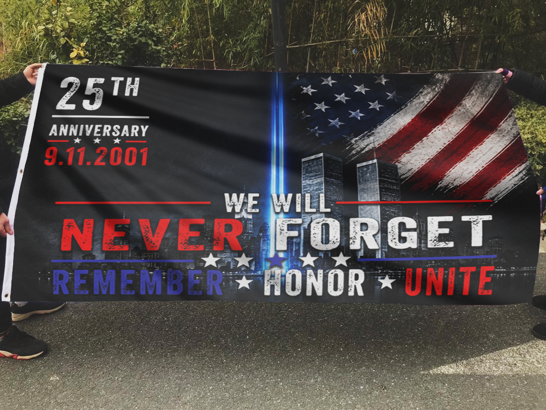 25th Anniversary We Will Never Forget Flag