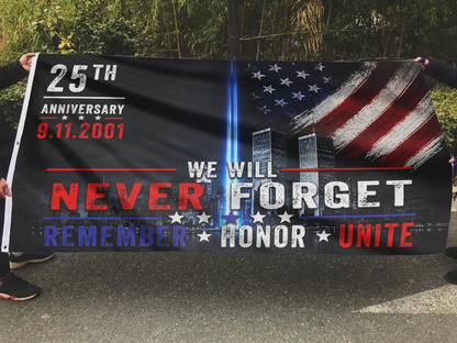 25th Anniversary We Will Never Forget Flag