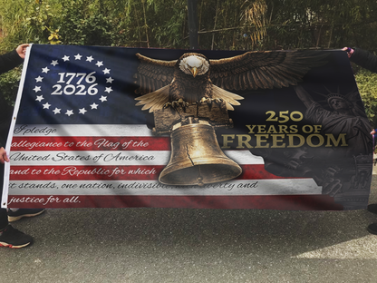 Patriotic Eagle Liberty Bell USA Flag
