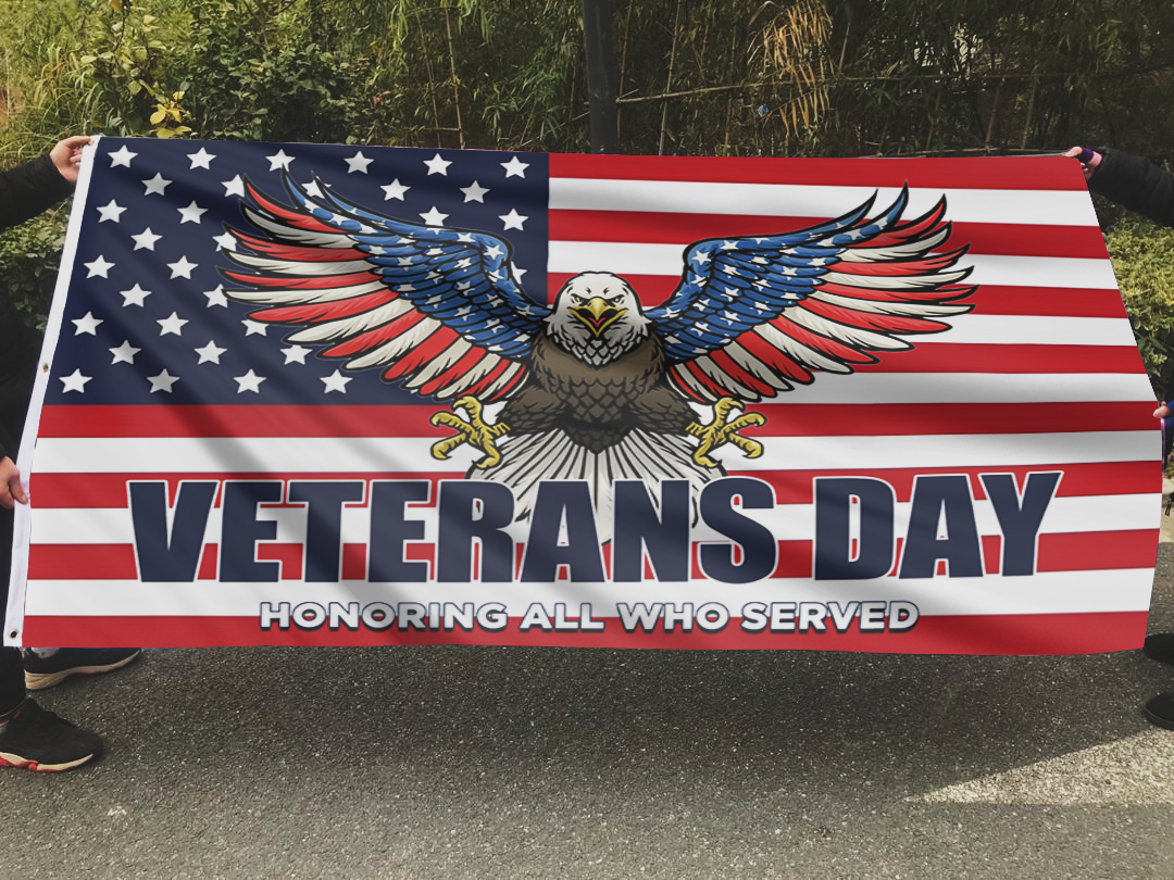 Veterans Day Eagle USA Flag