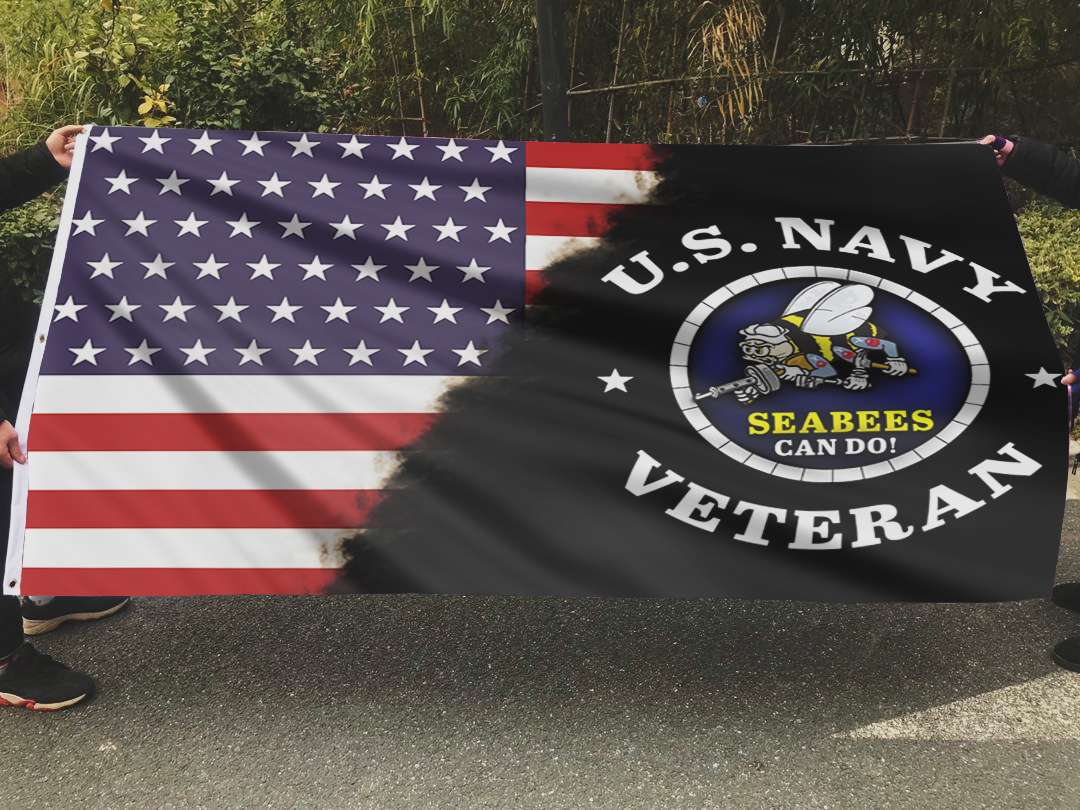 U.S. Navy Seabees Can Do Veteran Flag