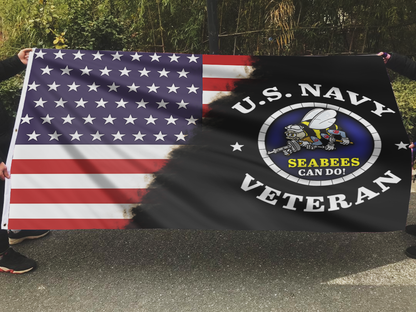 U.S. Navy Seabees Can Do Veteran Flag